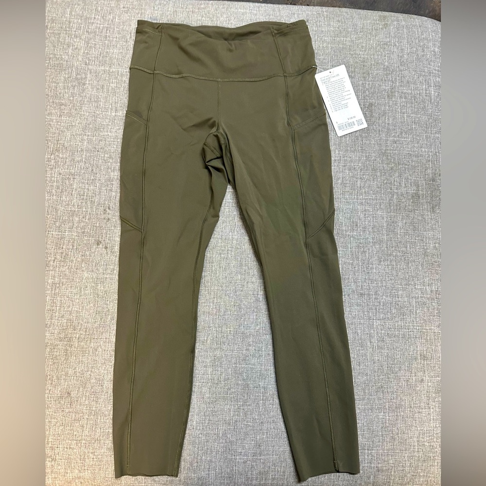 Fast and free tights dark olive color
